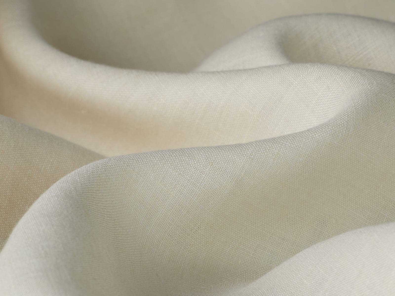 Ivory linen, draped in soft folds